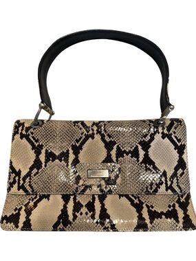 Rare Donald J Pliner Vintage Natural Python Snakeskin Purse